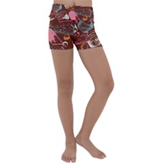 Sweet Food Seamless Pattern Kids  Lightweight Velour Yoga Shorts