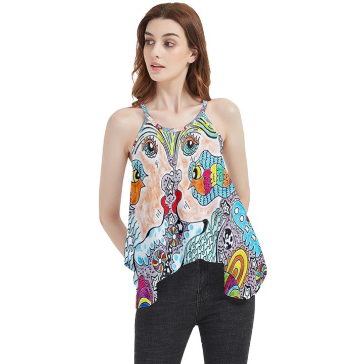 Supersonicangeldream Flowy Camisole Tank Top