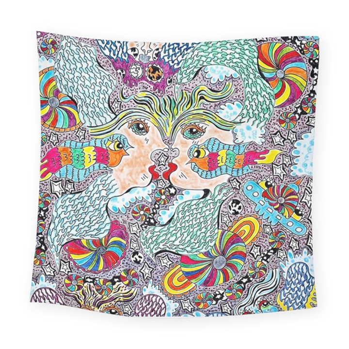 Supersonicangeldream Square Tapestry (Large)