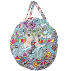 Supersonicangeldream Giant Round Zipper Tote by chellerayartisans