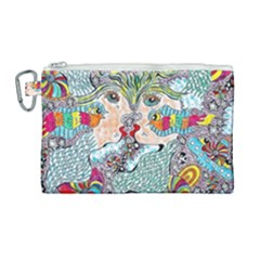 Supersonicangeldream Canvas Cosmetic Bag (large) by chellerayartisans