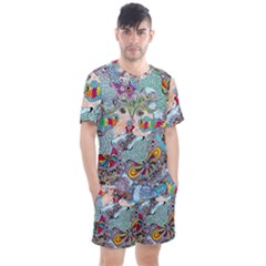 Supersonicangeldream Men s Mesh T-shirt And Shorts Set