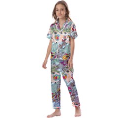 Supersonicangeldream Kids  Satin Short Sleeve Pajamas Set