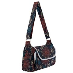 Retro Texture With Orange Flowers Floral Multipack Bag