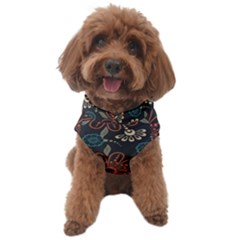 Retro Texture With Orange Flowers Floral Dog Sweater