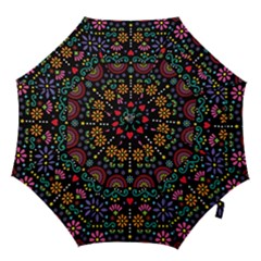 Mexican Folk Art Seamless Pattern Colorful Hook Handle Umbrellas (medium)