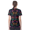 Mexican Folk Art Seamless Pattern Colorful Women s Sport Mesh T-Shirt View2