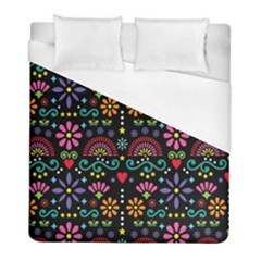 Mexican Folk Art Seamless Pattern Colorful Duvet Cover (full/ Double Size)