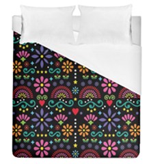 Mexican Folk Art Seamless Pattern Colorful Duvet Cover (queen Size)