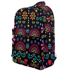 Mexican Folk Art Seamless Pattern Colorful Classic Backpack by Paksenen