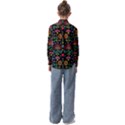 Mexican Folk Art Seamless Pattern Colorful Kids  Long Sleeve Shirt View2