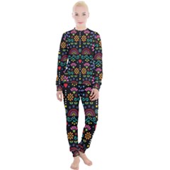 Mexican Folk Art Seamless Pattern Colorful Women s Lounge Set