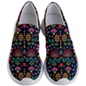 Mexican Folk Art Seamless Pattern Colorful Women s Lightweight Slip Ons View1