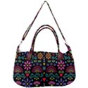 Mexican Folk Art Seamless Pattern Colorful Removable Strap Handbag View1