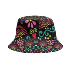 Mexican Folk Art Seamless Pattern Colorful Inside Out Bucket Hat