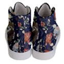 Japanese Wave Koi Illustration Pattern Women s Hi-Top Skate Sneakers View4