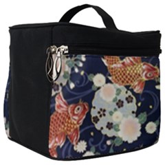 Japanese Wave Koi Illustration Pattern Make Up Travel Bag (big)