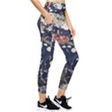 Japanese Wave Koi Illustration Pattern Pocket Leggings  View4