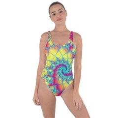 Fractal Spiral Abstract Background Vortex Yellow Bring Sexy Back Swimsuit