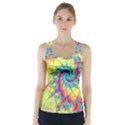 Fractal Spiral Abstract Background Vortex Yellow Racer Back Sports Top View1