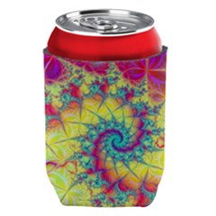 Fractal Spiral Abstract Background Vortex Yellow Can Holder