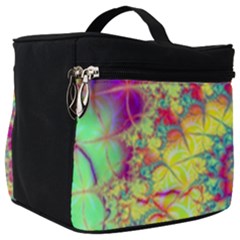 Fractal Spiral Abstract Background Vortex Yellow Make Up Travel Bag (big)