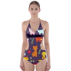 Pet Animal 01 Cut-out One Piece Swimsuit by myclothy