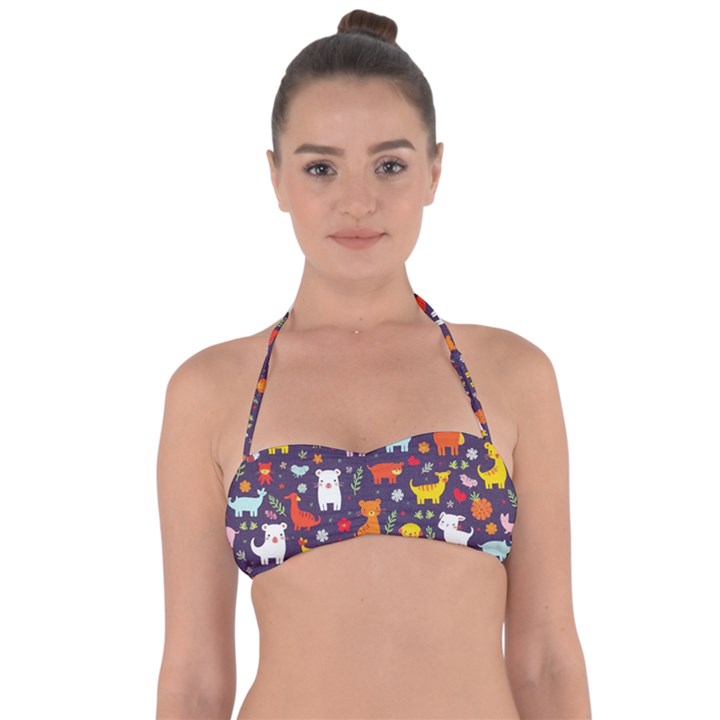 Pet Animal 01 Tie Back Bikini Top