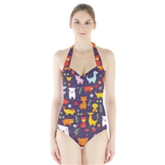 Pet Animal 01 Halter Swimsuit