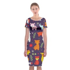 Pet Animal 01 Classic Short Sleeve Midi Dress