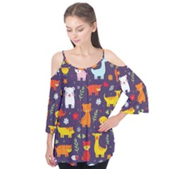 Pet Animal 01 Flutter Sleeve T-shirt