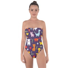 Pet Animal 01 Tie Back One Piece Swimsuit