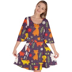 Pet Animal 01 Velour Kimono Dress