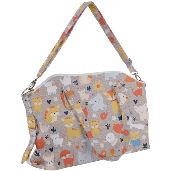 Pet Animal 02 Canvas Crossbody Bag