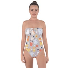 Pet Animal 02 Tie Back One Piece Swimsuit