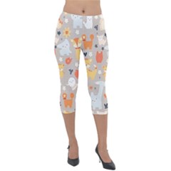 Pet Animal 02 Lightweight Velour Capri Leggings 