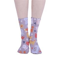 Pet Animal 02 Smooth Crew Length Tube Socks