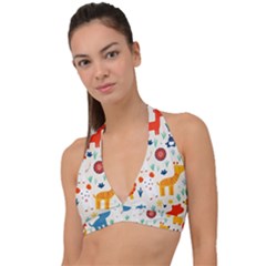 Pet Animal 03 Halter Plunge Bikini Top