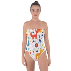 Pet Animal 03 Tie Back One Piece Swimsuit