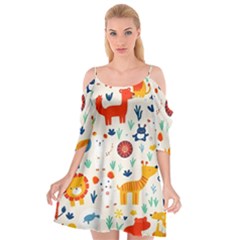 Pet Animal 03 Cutout Spaghetti Strap Chiffon Dress