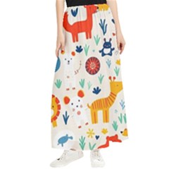 Pet Animal 03 Maxi Chiffon Skirt