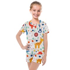 Pet Animal 03 Kids  Mesh T-shirt And Shorts Set