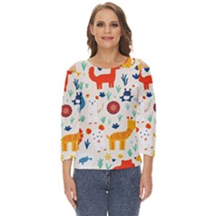 Pet Animal 03 Cut Out Wide Sleeve Top