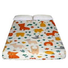 Pet Animal 04 Fitted Sheet (king Size)