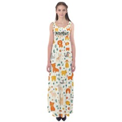 Pet Animal 04 Empire Waist Maxi Dress