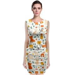 Pet Animal 04 Sleeveless Velvet Midi Dress by myclothy