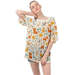 Pet Animal 04 Oversized Chiffon Top