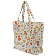 Pet Animal 04 Zip Up Canvas Bag