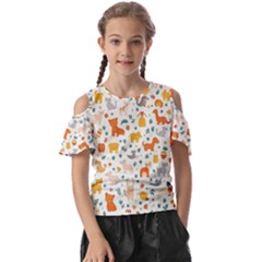 Pet Animal 04 Kids  Butterfly Cutout T-shirt