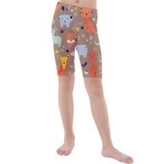 Pet Animal 05 Kids  Mid Length Swim Shorts